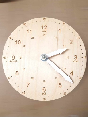 Dřevěné učící hodiny - Barva: 10